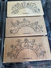 Stampin Up Rubber Stamps Set of 3 for Scrapbooking