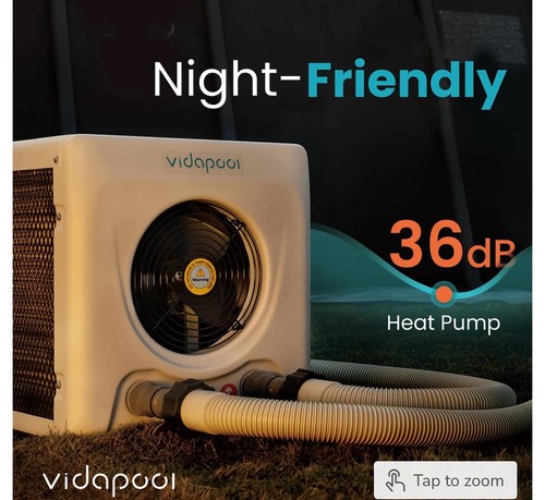 Pompa di calore per piscina Vidapool 12.000 BTU 120V elettrica 3k Gal fuori terra - Foto 3 di 14