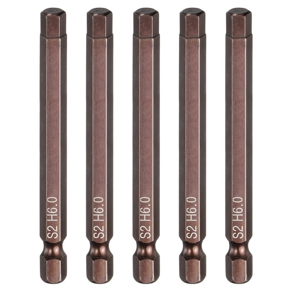 "Flache Sechskant-Bits H6.0 Magnet 1/4\" 3\" 5 StüCk FüR Copper Tone"-image