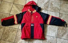 VTG 90s NFL Kansas City CHIEFS STARTER PUFFER PULLOVER JACKET SIZE XL RED