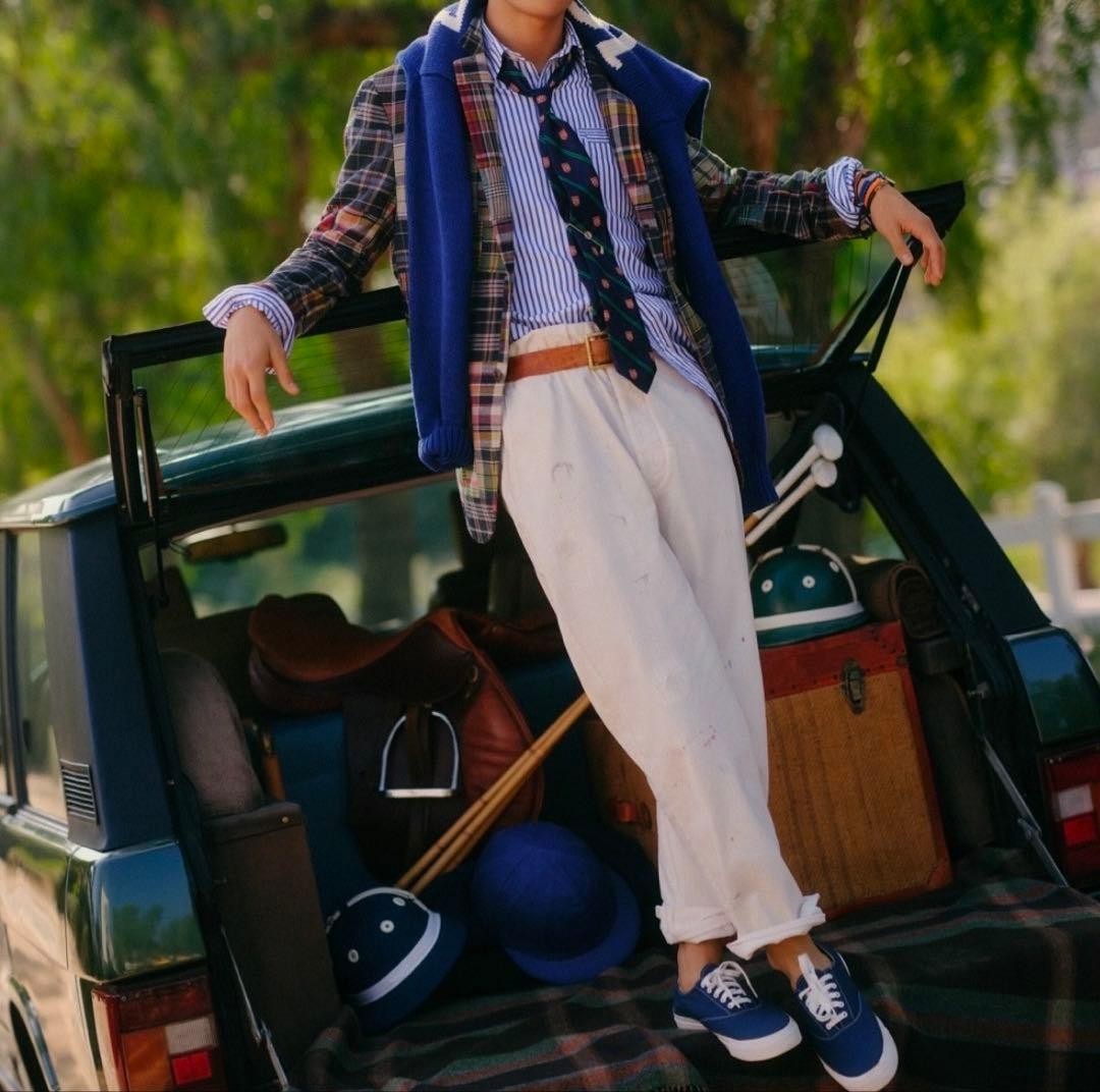 Ralph Lauren Patchwork Cotton Jacket L Spring/Sum… - image 8