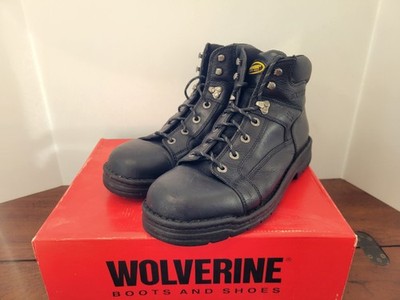 Wolverine Exert Leather Ankle Boots Size 11M Black 04422