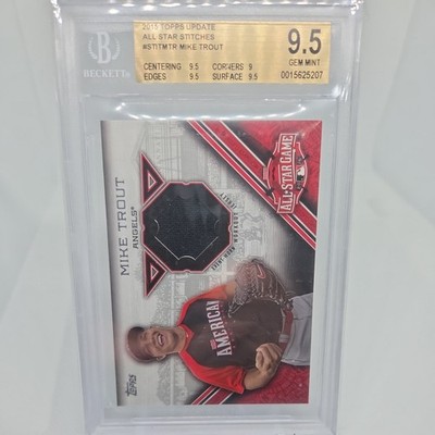 2015 Topps Update Mike Trout All Star Stitches Jersey #STIT-MTR Angels BGS 9.5