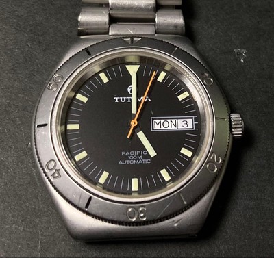 Tutima Pacific Ref. 670 frühes Modell Automatik Taucheruhr ETA 2836-2 Germany