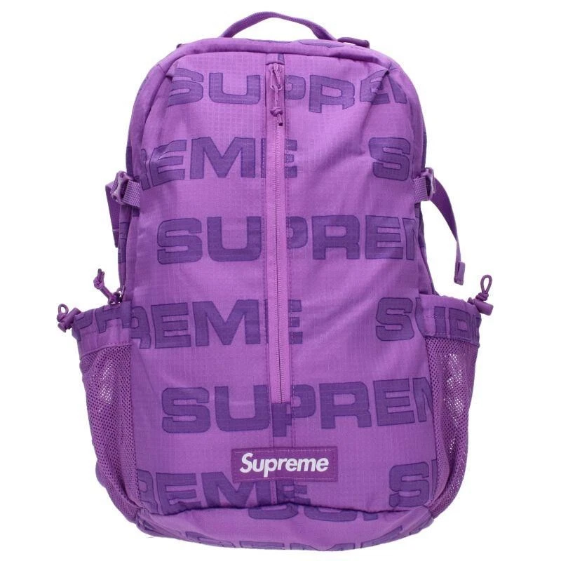 Supreme 21AW Sac à Dos AllOver Logo Box Nylon Violet Grade A