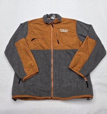 Heisman By RBK Vintage Texas Longhorns Fleece Zip-up Jacket Size Large