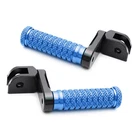 Blue POLE 40mm Lowering Front Foot Pegs For ZX-6R 636 Ninja 13-5 16 17