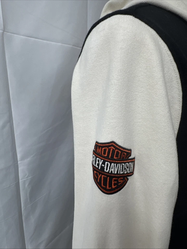 Harley-Davidson Black/Beige Jacket Live to Ride Full Zip Hoodie Women’s  M - Image 3 of 4
