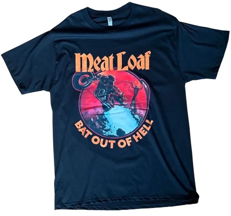 Meat Loaf Bat Out of Hell band T shirt black classic rock graphic tee size L