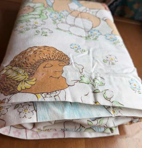 Vintage Cabbage Patch Kids Twin Flat Sheet Bedding 1983 80’s Fabric Cotton Blend