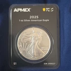 APMEX 2025 1 oz Silver American Eagle Coin PCGS Certified #299027