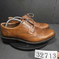 Johnston & Murphy Shoes Mens Size 12 Brown Wingtip Oxford Brogue Leather