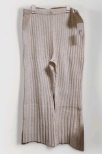    A New Day Women's High-Rise Ribbed Flare Pull-On Pants Oatmeal Size 2X    