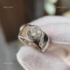 Diamond 14K White Gold Solitaire Unstoppable Women Best Friend Gift Ring Jewelry