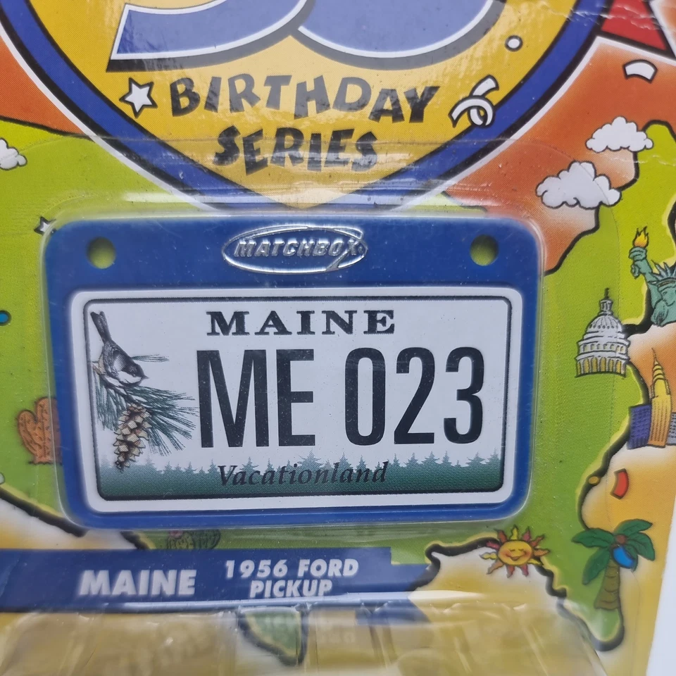 Caja de cerillas vintage Across America serie 50 cumpleaños 2001 Maine Foto 2 de 4