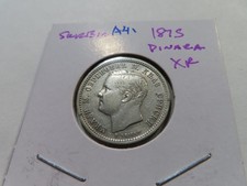 A41 Serbia 1875 Silver Dinar XF