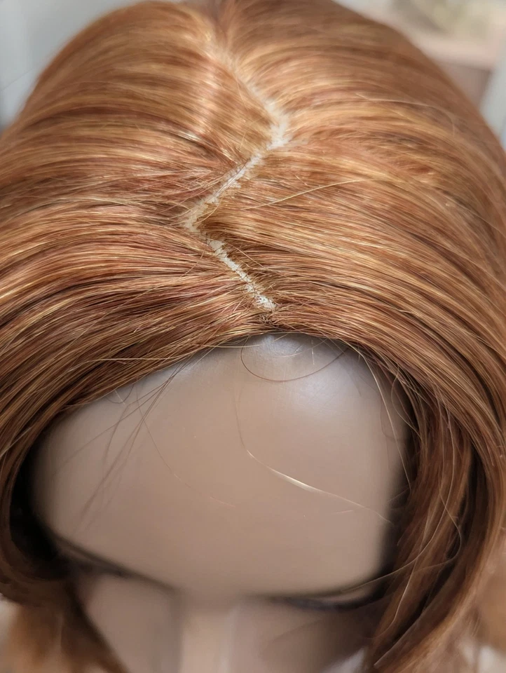 Синтетический прямой длинный парик с бахромой #27A клубничный светлый зигзагообразный парик - Изображение 3 из 4