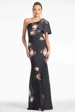 NEW, Sachin & Babi Aubrey Gown - Noir Blossom Size 8 #LD53