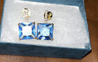 Cubic Zirconia Drop Earrings Rivka Friedman Periwinkle Crystal And