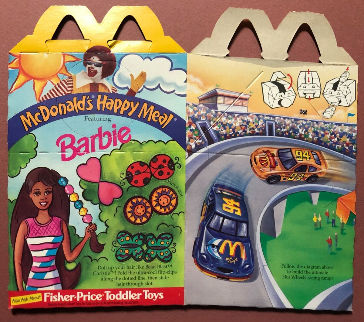 Hot Wheels & Barbie 1998 McDonald's Happy Meal Box | eBay Hot Wheels & Barbie 1998 McDonald's Happy Meal Box | eBay