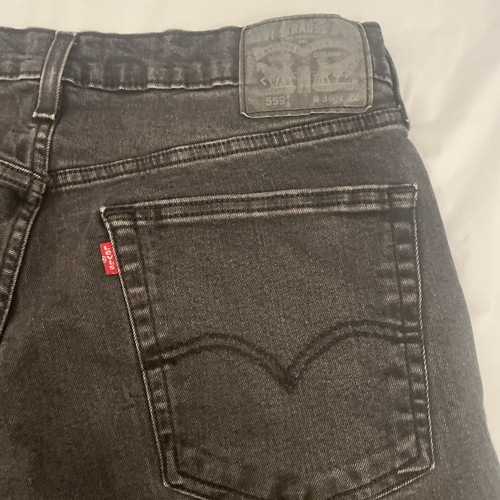 Levis 559 Black Cut Off Shorts 36 Waist Cut to 21" Black Denim - Bild 2 von 8