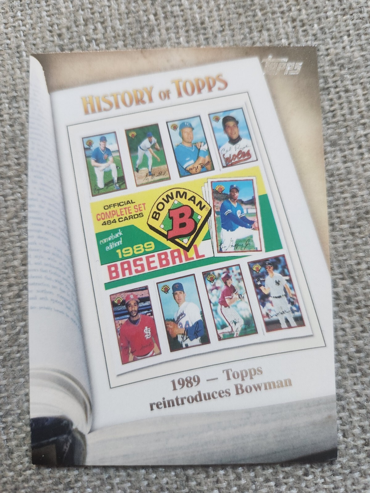 Topps History Box 2011 Topps #HOT-7 1994 - Topps Reintroduces Bowman History of Topps | eBay