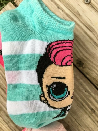 2 LOL SURPRISE Kids Girls Socks 5 Pair No Show Size 6-8.5 Shoe Size 7.5-3.5 NEW - Picture 7 of 9