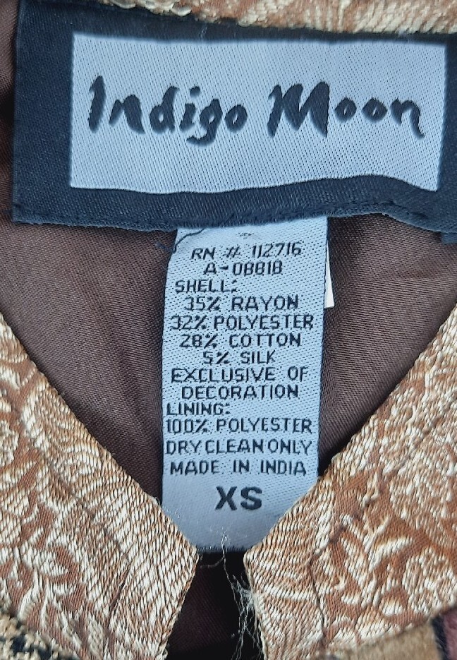 Indigo Moon Brown Multicolored Patchwork Dress Ja… - image 5