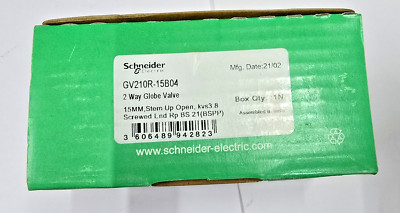 GV210R-15B04 SCHNEIDER INDIA NEW BOX PACK Valve DN:15 Kvs:3.8 PN:16 GV210R 15B04