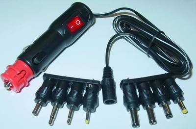 Normsteckdose/Zigarettenanzünder auf DC Stecker, Schalter, EIN/AUS 12/24V 8A D54