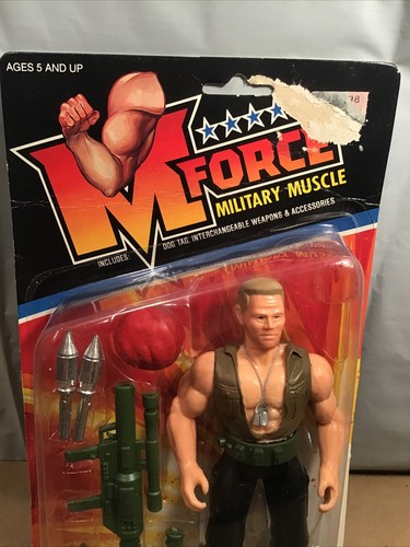 M FORCE MILITARY MUSCLE ACE Red Hat MARCHON 1985 MIB Vintage GI Joe Knockoff Rambo - Bild 9 von 15