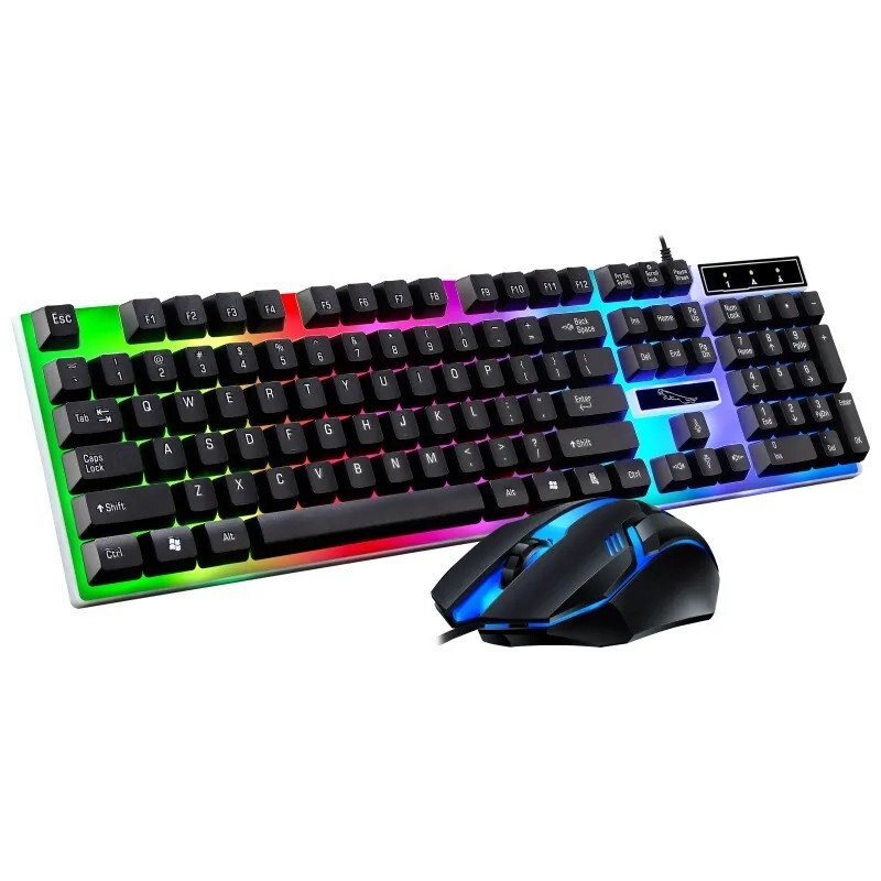 Juego De Teclado Y Mouse Gamer Mecanico Para Gaming Multicolor LED - Main Image