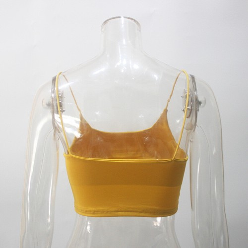 Mujeres Sexy Correa de Espagueti Sin mangas Camisa Chaleco Prendas para el torso sin mangas Prendas para el torso recortadas de verano - Imagen 18 de 25