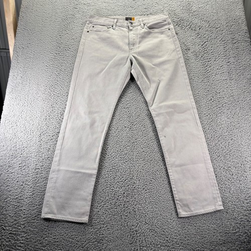 J Crew Chino Pants Mens 33x32 Gray Cotton 770 Slim Straight Fit