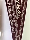 1957 Vintage Milwaukee Braves Baseball Mlb 11.5x29 Pennant Banner Hank Aaron — photo 4