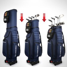 Four-wheel Golf Bag Men's and Women's Telescopic Bag Can Brake Flat Push Bag New