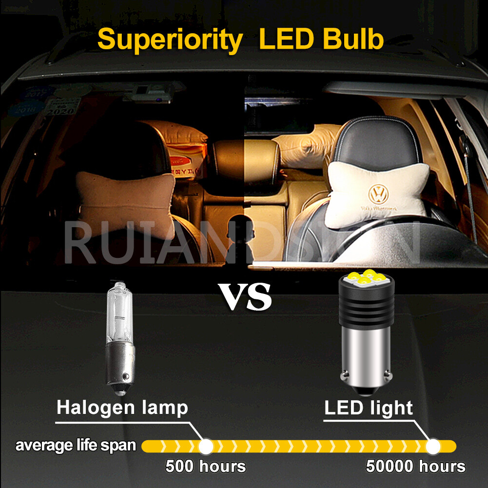 Lampadina Parcheggio Laterale Auto LED 6 V/12 V BA9S T4W T11 3030 - Foto 5