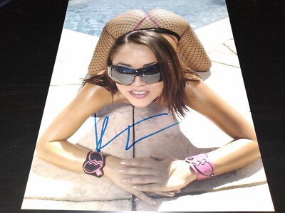 Kristina Rose Signed 8x10 Photo Authentic Sexy AVN Star Model Autograph 