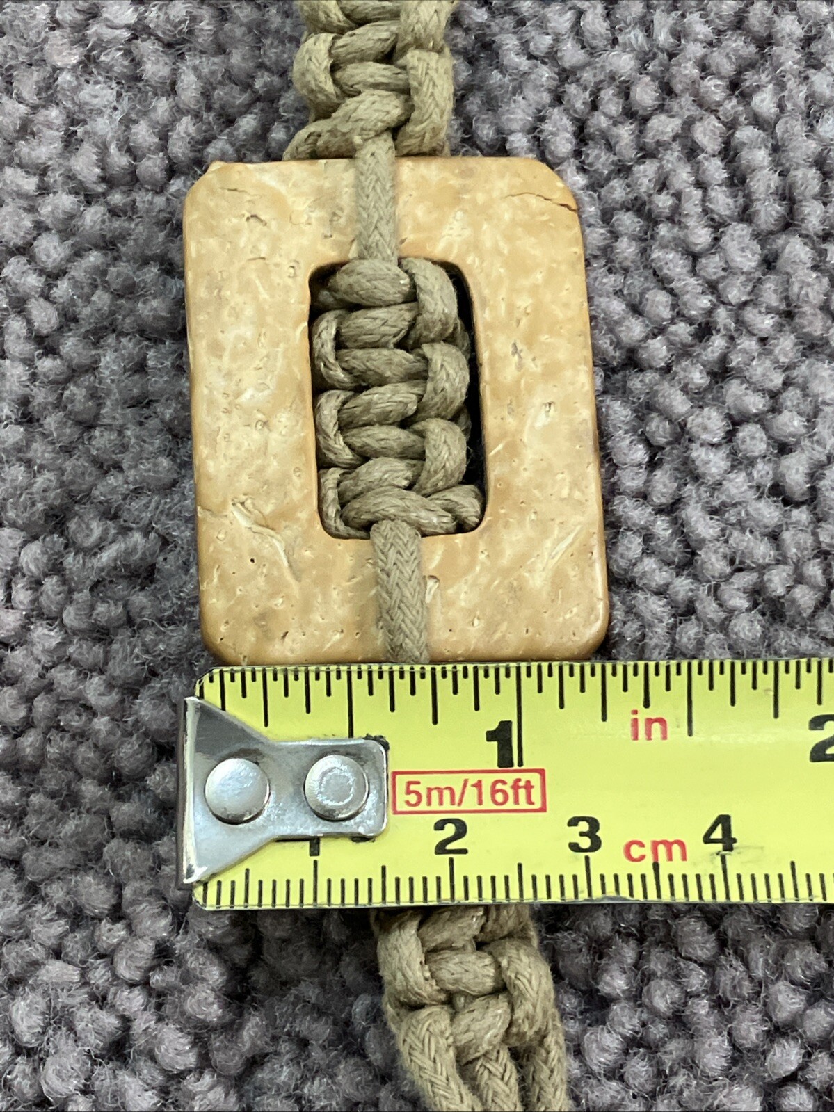 WOMAN’S UNIQUE BOHO MACRAMÉ/RECTANGLE COCONUT BEA… - image 10