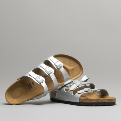 birkenstock florida silver