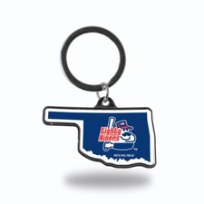 OKC Oklahoma City 89ers Baseball Metal Keychain with Abner Doubleday Logo