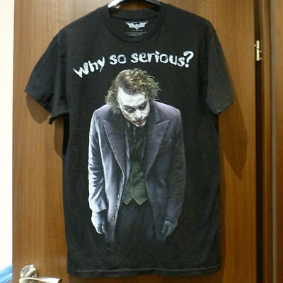 Why So Serious Heath Ledger Vintage Dark Knight Joker T Shirt