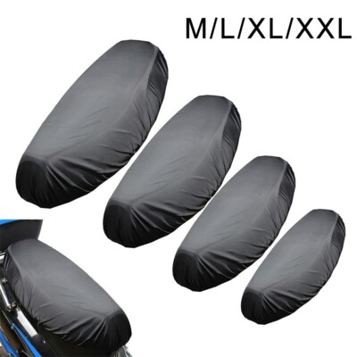 Motorrad Regen Sitzbezug Flexible Wasserdichte Sattelabdeckung Schwarz