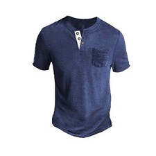 Mens Fashion Summer Casual Pullover Loose Top BlousePlain Short Sleeve T Shirt
