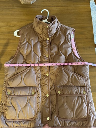 J.Crew Women’s New Quilted Excursion Vest Sz L in Dark Nutmeg - NWOT - Picture 13 of 16