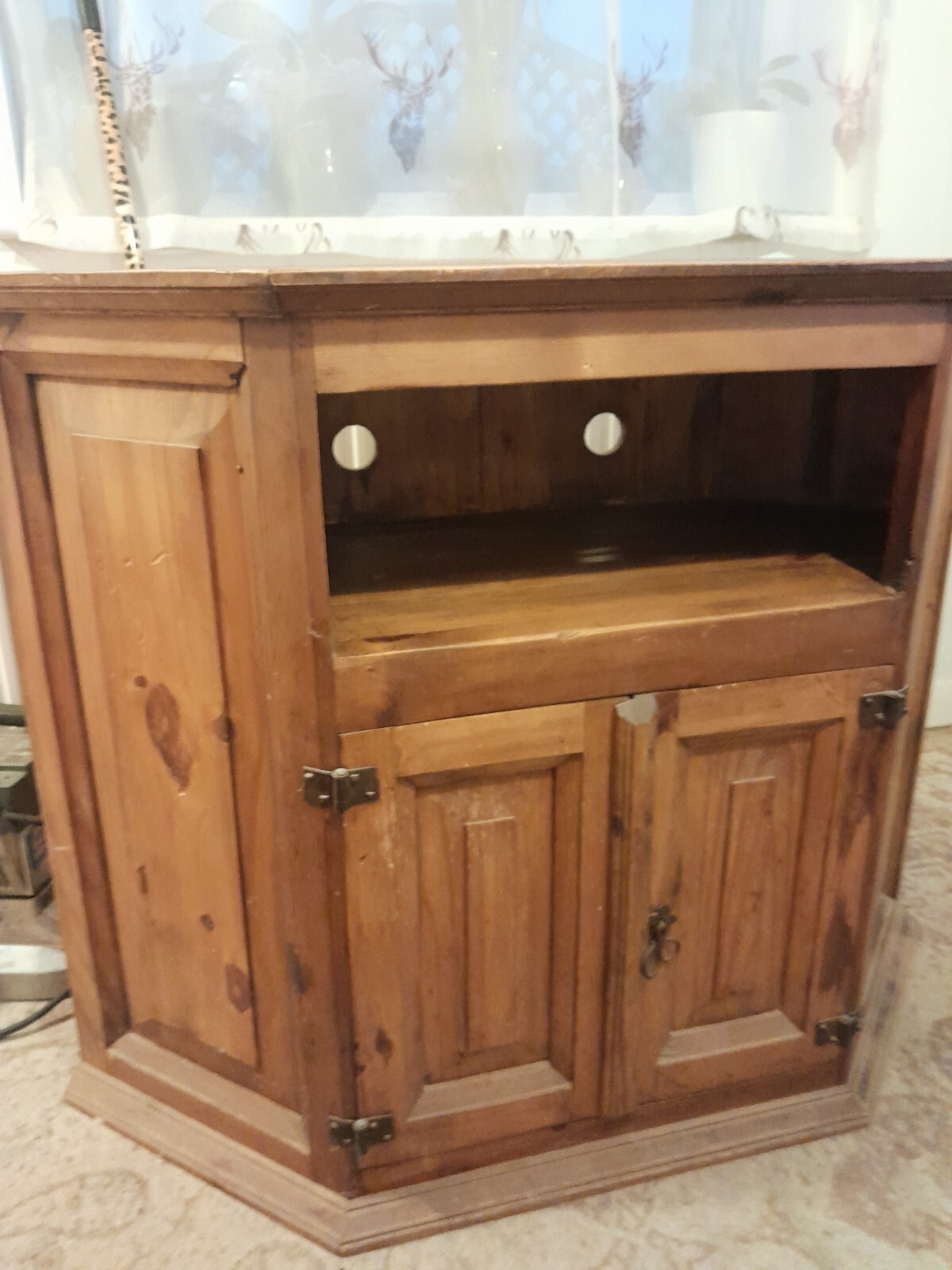 Solid pine TV Corner Unit eBay