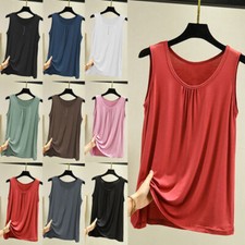 Ladies Summer Sleeveless Tops Women's Blouse T-Shirt Cami Vest Tank Plus Size