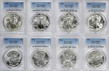 1986-2025 American Silver Eagles Complete 41 - Coin Set Each Graded PCGS MS69