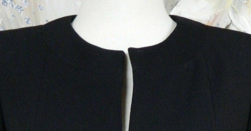 NWT KASPER ELEGANT BLACK L/S SZ 6 LINED TOPPER JACKET OPEN FRONT ROLL UP CUFFS - Picture 3 of 5