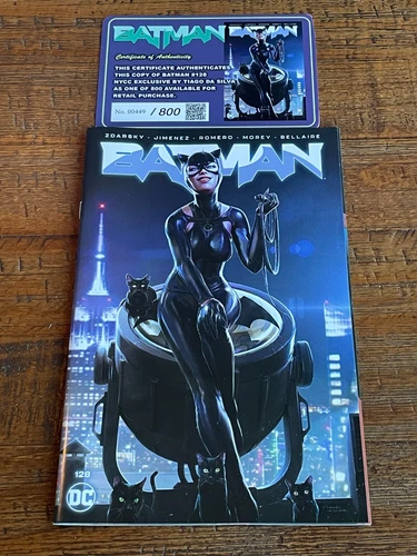 BATMAN #128 TIAGO DA SILVA NYCC EXCLUSIVE VARIANT CATWOMAN LIMITED to 800 W COA